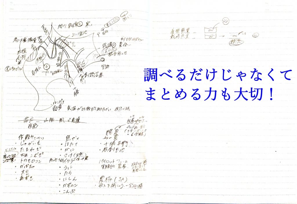 調べるだけではなく、まとめる力も大切!