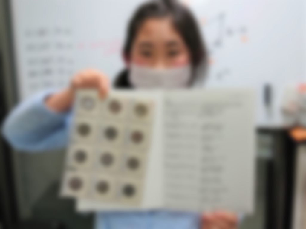 古銭について調べた子が発表